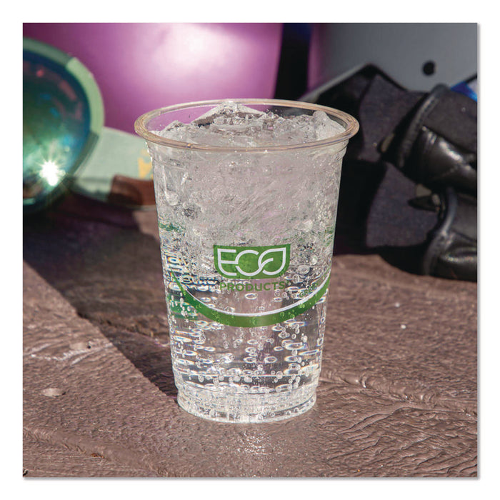 GreenStripe Renewable and Compostable Cold Cups Convenience Pack, 16 oz, Plastic, Clear, 50/Pack