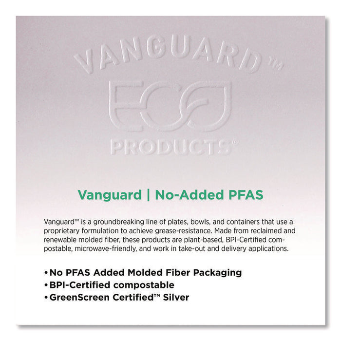Vanguard Renewable and Compostable Sugarcane Plates, 7" dia, White, 1,000/Carton