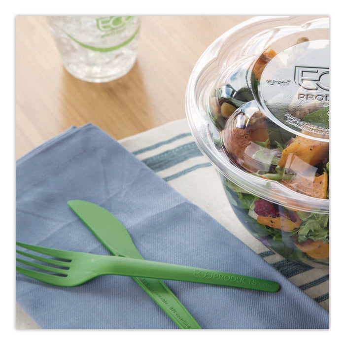 Plantware Compostable Cutlery, Knife, Plastic, Green, 1,000/Carton