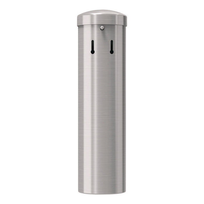 Smokers Ashtray Receptacle Attachment, Stainless Steel, Silver, Black