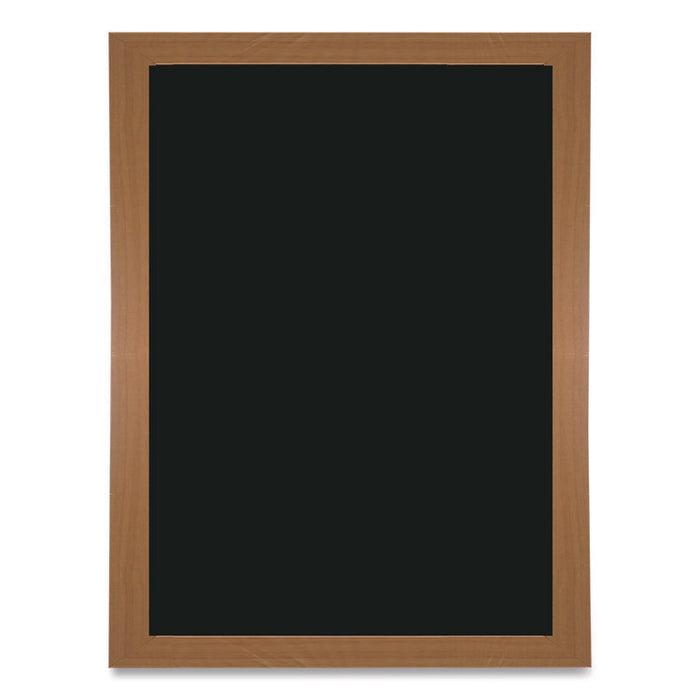 Chalkboard Sign, Black Surface, Brown Frame, 12 x 16