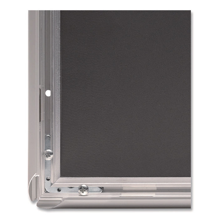 Poster Holder, Aluminum, 8.5 x 11, Silver