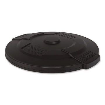 Utility Trash Can Lid for 20 gal Trash Can, 19.74" Diameter x 2.9", Black