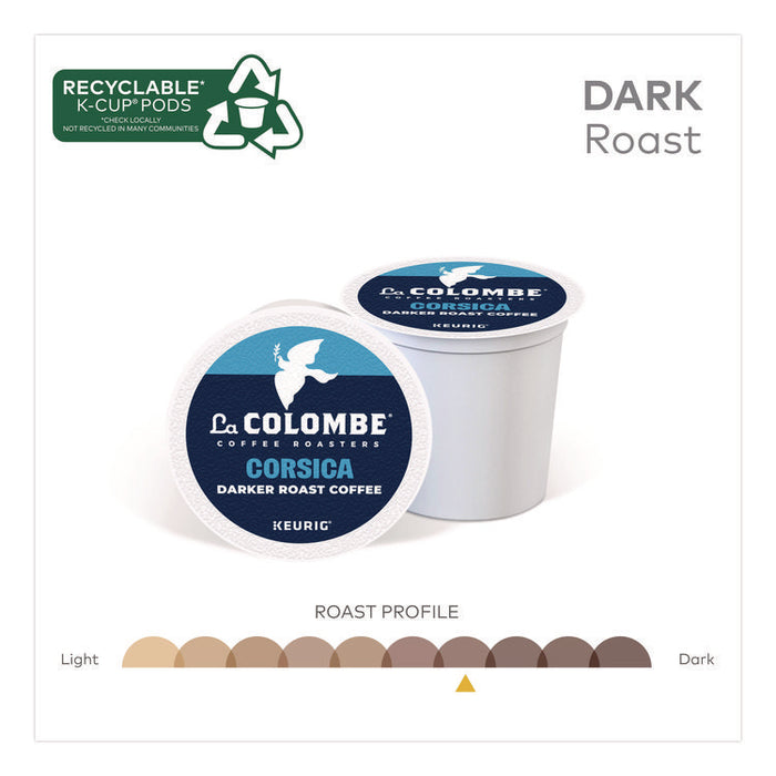 Coffee K-Cup Pods, Corsica Dark Roast, 20/Box