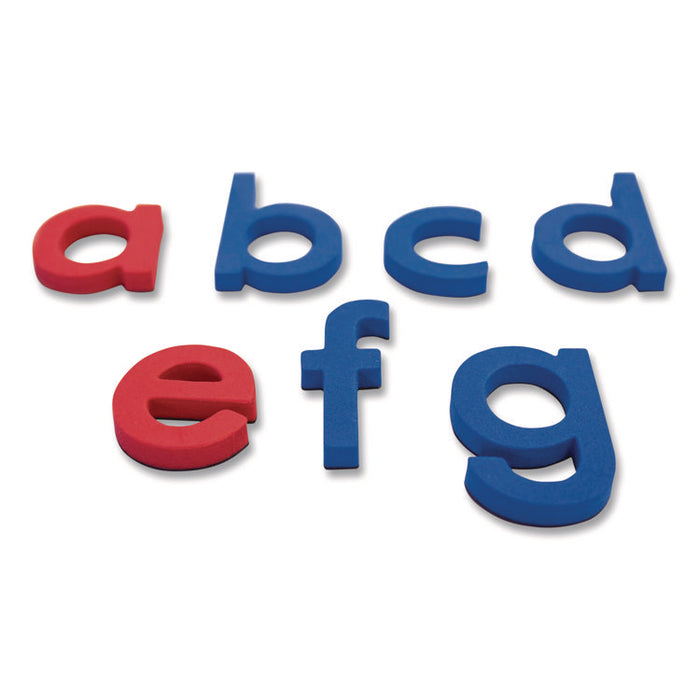 Rainbow Lowercase Letters, (2) Alphabet Sets, (2) Extra Vowel Sets, +/- 1.6" Tall, Blue Consonants, Red Vowels, 62 Pieces