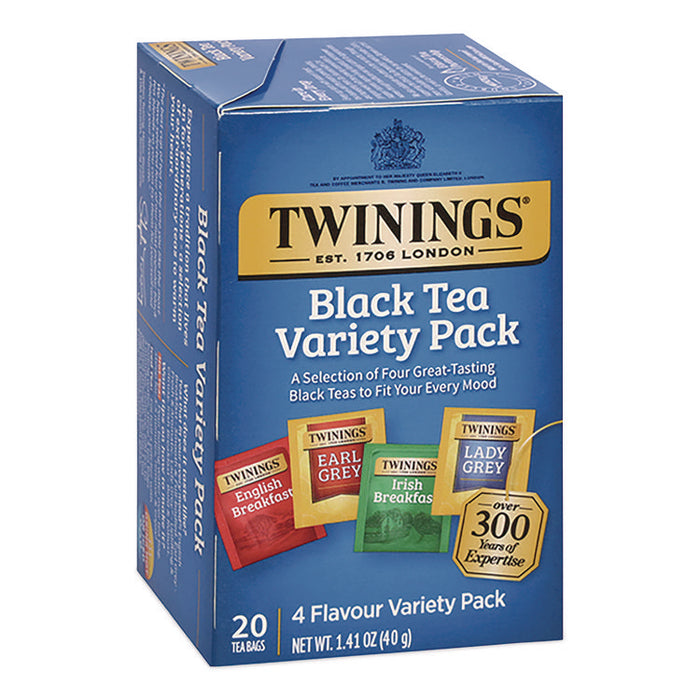 Black Tea Variety Pack, Assorted Flavors, 20/Box