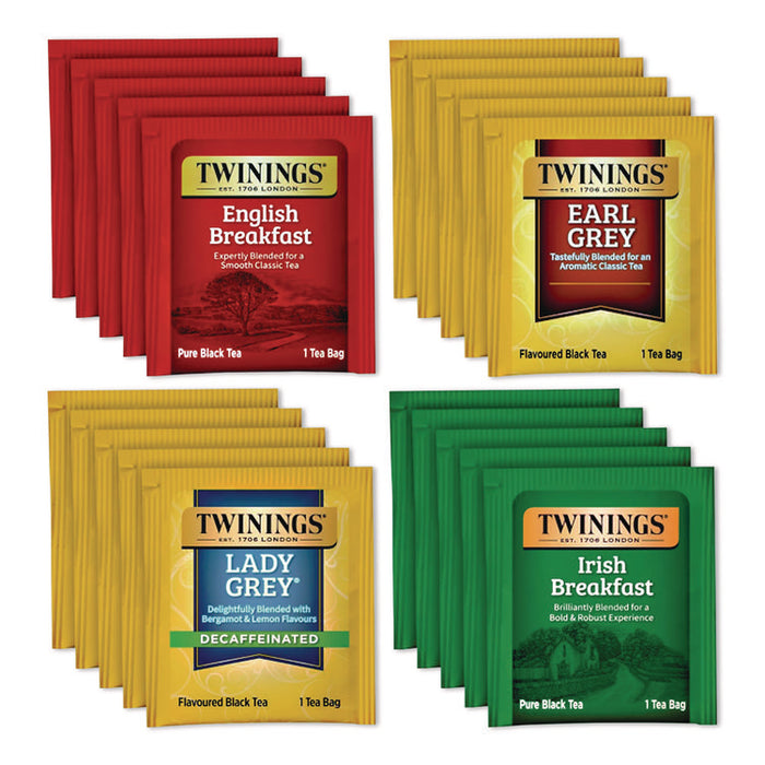 Black Tea Variety Pack, Assorted Flavors, 20/Box