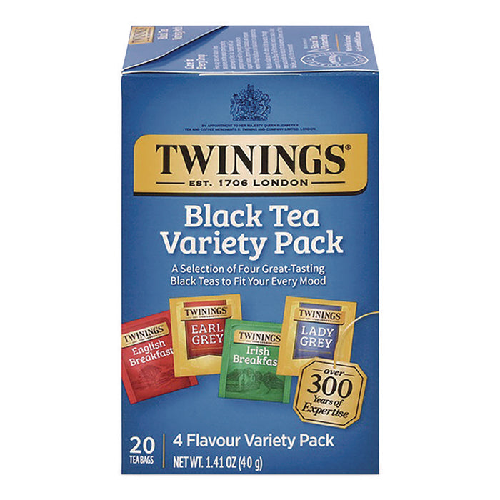 Black Tea Variety Pack, Assorted Flavors, 20/Box