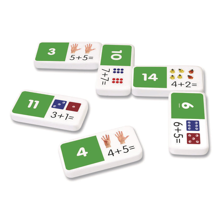 Addition Dominoes, 1 to 2 Players, Grades K to 2, 28 Pieces