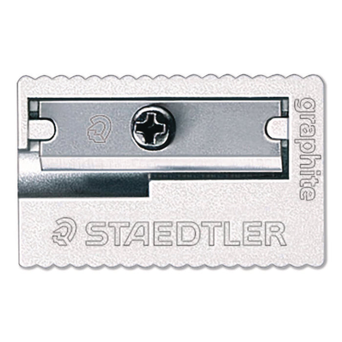 Handheld Manual Pencil Sharpener, 2.95 x 4.72 x 0.79, Gray/Silver, 4/Pack