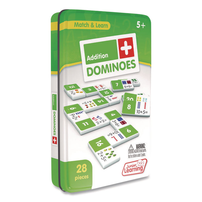 Addition Dominoes, 1 to 2 Players, Grades K to 2, 28 Pieces