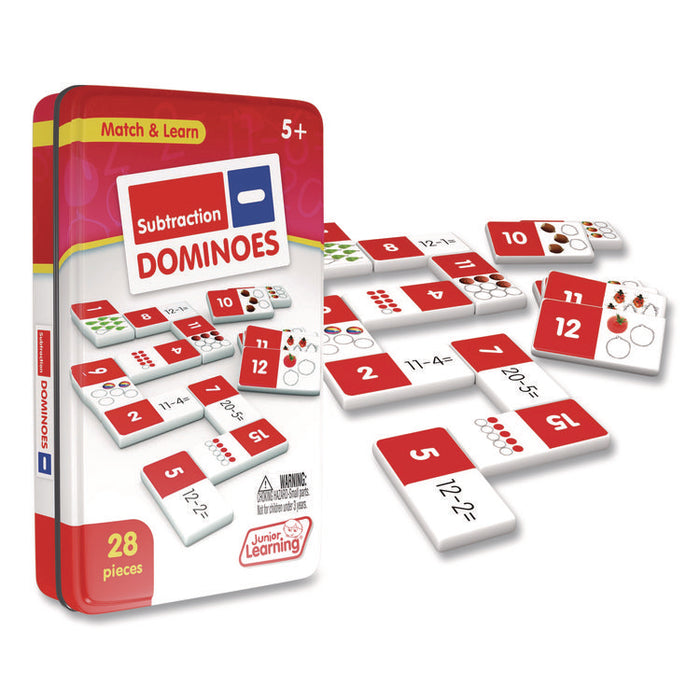 Subtraction Dominoes, 1 to 2 Players, Grades K to 5, 28 Pieces