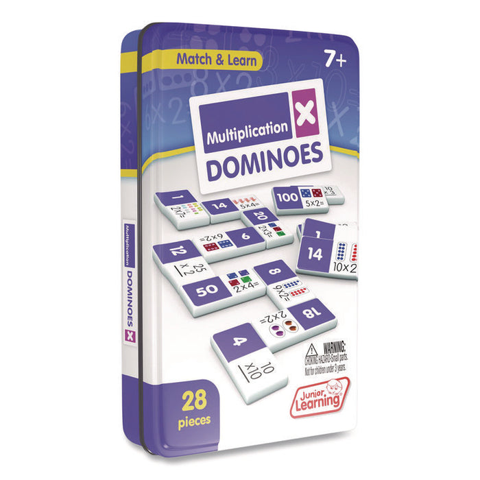 Multiplication Dominoes, 1 to 2 Players, Grades 2 to 4, 28 Pieces