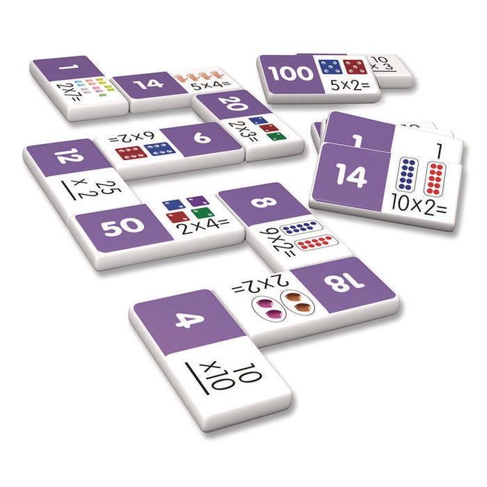 Multiplication Dominoes, 1 to 2 Players, Grades 2 to 4, 28 Pieces