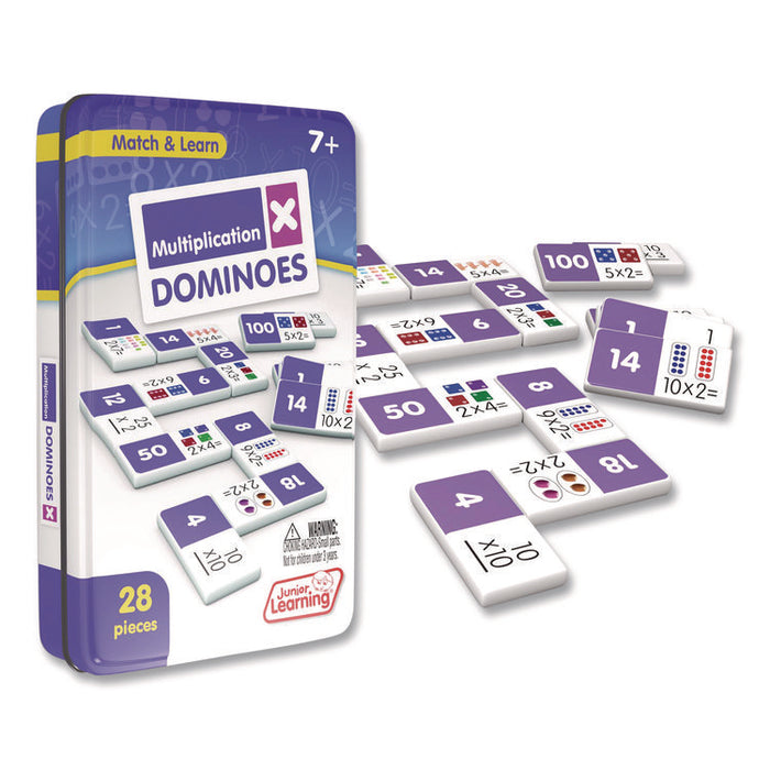 Multiplication Dominoes, 1 to 2 Players, Grades 2 to 4, 28 Pieces