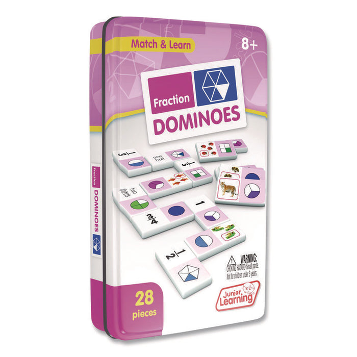 Fraction Dominoes, 1 to 2 Players, Grades 3 to 7, 28 Pieces
