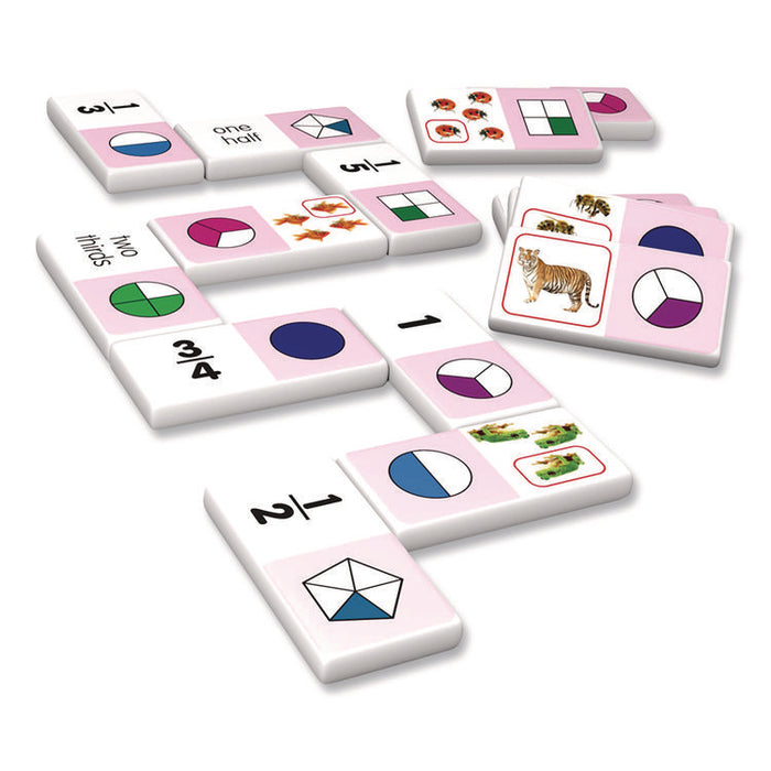 Fraction Dominoes, 1 to 2 Players, Grades 3 to 7, 28 Pieces