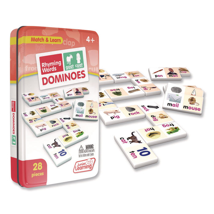 Rhyming Words Dominoes, 1 to 2 Players, Grades Pre-K to 5, 28 Pieces