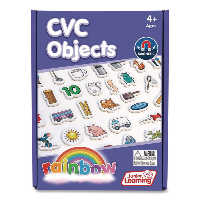 Rainbow CVC Objects, +/- 1.6" Tall, Assorted Objects and Object Colors, White Background, 40 Pieces