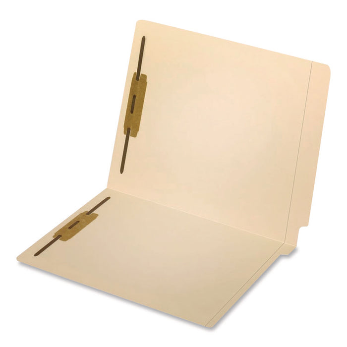 Manila End Tab Expanding Fastener Folders, Straight Tab, Expands 0.75", 2 Fasteners, Letter Size, Manila, 50/Box
