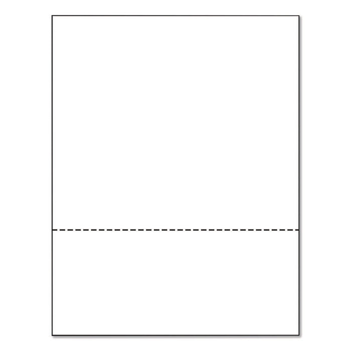 Perforated Paper, 92 Bright, Perforated 3.66" from Bottom, 8.5 x 11, White, 500 Sheets/Ream, 5 Reams/Carton