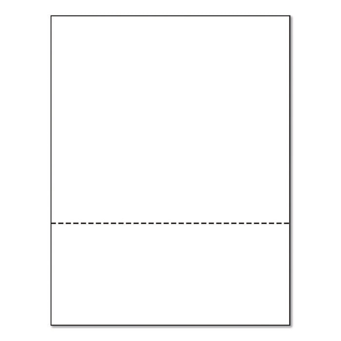 Perforated Paper, 92 Bright, Perforated 3.5" from Bottom, 8.5 x 11, White, 500 Sheets/Ream, 5 Reams/Carton