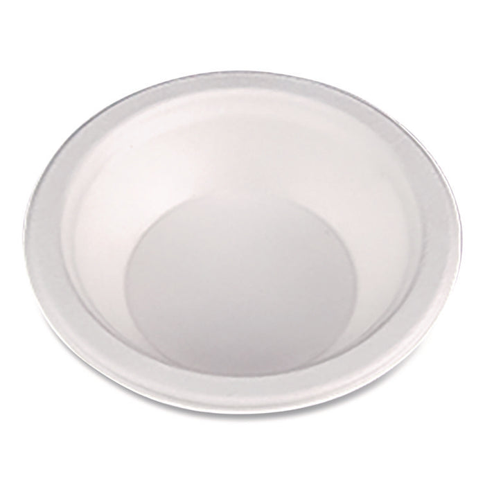 ChampWare Molded Fiber Tableware, Bowl, 12 oz, White, 125/Sleeve, 8 Sleeves/Carton