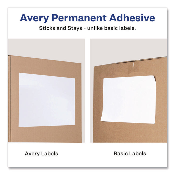 White Shipping Labels-Bulk Packs, Inkjet/Laser Printers, 8.5 x 11, White, 500/Carton