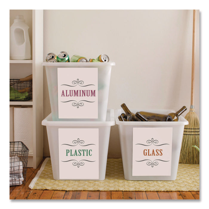 White Shipping Labels-Bulk Packs, Inkjet/Laser Printers, 8.5 x 11, White, 500/Carton
