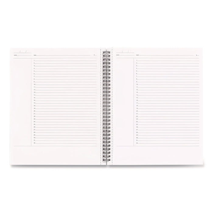 Wirebound Soft-Cover Project-Planning Notebook, Project-Management Format, Black Cover, (80) 11 x 8.5 Sheets
