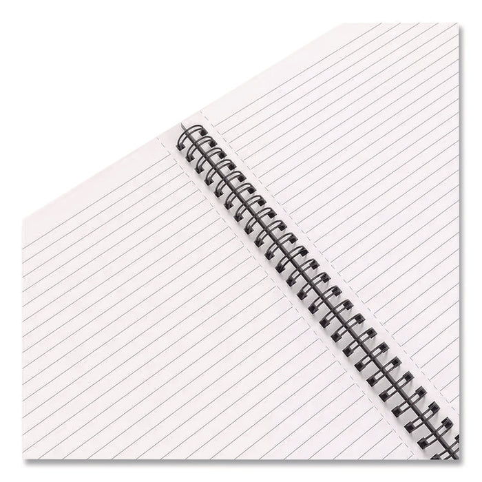 Wirebound Soft-Cover Notebook, 1-Subject, Narrow Rule, Black Cover, (80) 9.5 x 6.5 Sheets