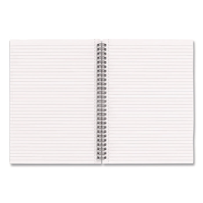 Wirebound Soft-Cover Notebook, 1-Subject, Narrow Rule, Black Cover, (80) 9.5 x 6.5 Sheets