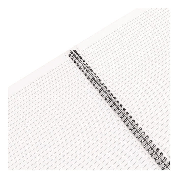 Wirebound Soft-Cover Notebook, 1-Subject, Narrow Rule, Black Cover, (80) 11 x 8.5 Sheets