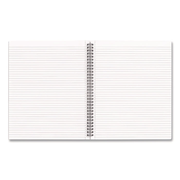 Wirebound Soft-Cover Notebook, 1-Subject, Narrow Rule, Black Cover, (80) 11 x 8.5 Sheets