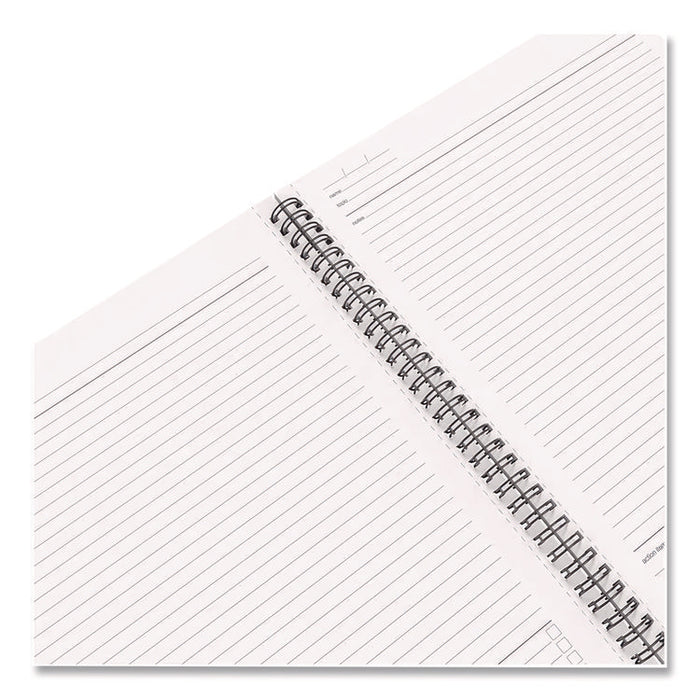 Wirebound Soft-Cover Business-Meeting Journal, Meeting-Minutes/Notes Format, Black Cover, (80) 11 x 8.5 Sheets