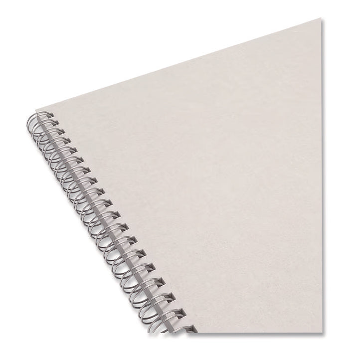 Wirebound Hardcover Notebook, 1-Subject, Narrow Rule, Gray/Purple Cover, (80) 11 x 8.5 Sheets