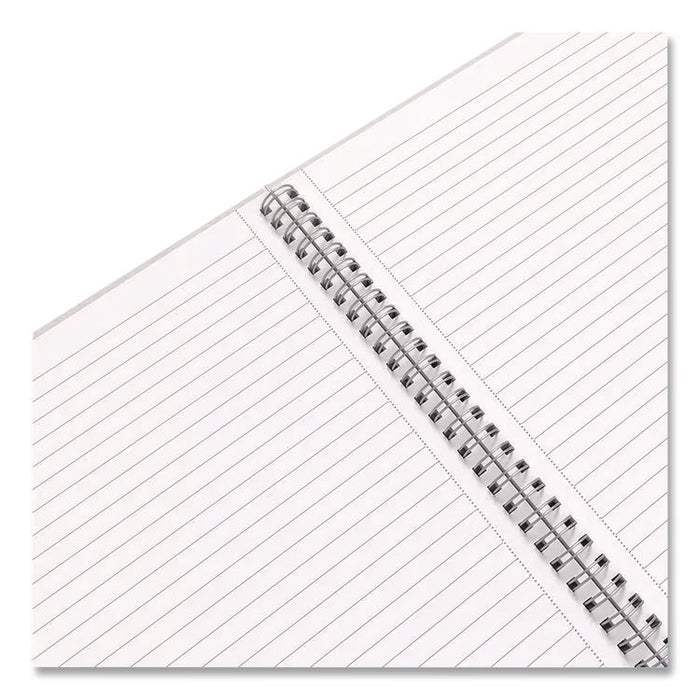 Wirebound Hardcover Notebook, 1-Subject, Narrow Rule, Gray/Purple Cover, (80) 11 x 8.5 Sheets
