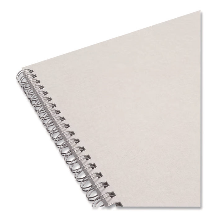 Wirebound Hardcover Notebook, 1-Subject, Narrow Rule, Gray/Blue Cover, (80) 11 x 8.5 Sheets
