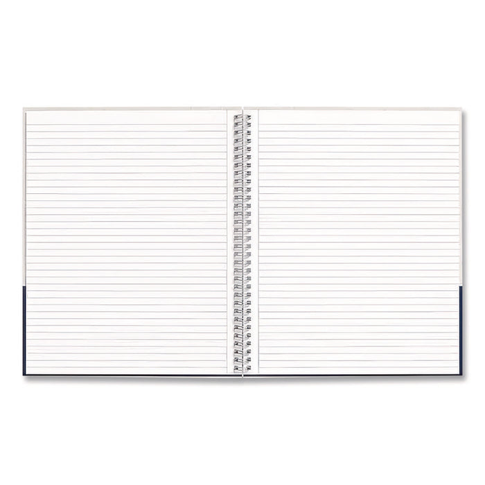Wirebound Hardcover Notebook, 1-Subject, Narrow Rule, Gray/Blue Cover, (80) 11 x 8.5 Sheets