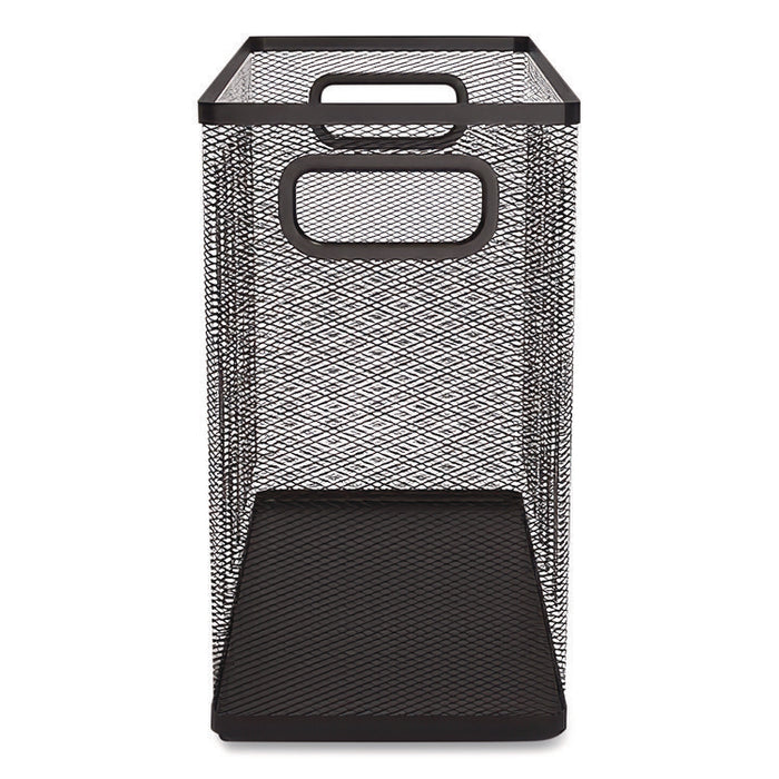 Wire Mesh Box-Style Vertical Document Organizer, 1 Section, Letter-Size, 5.79 x 12.4 x 10.16, Matte Black