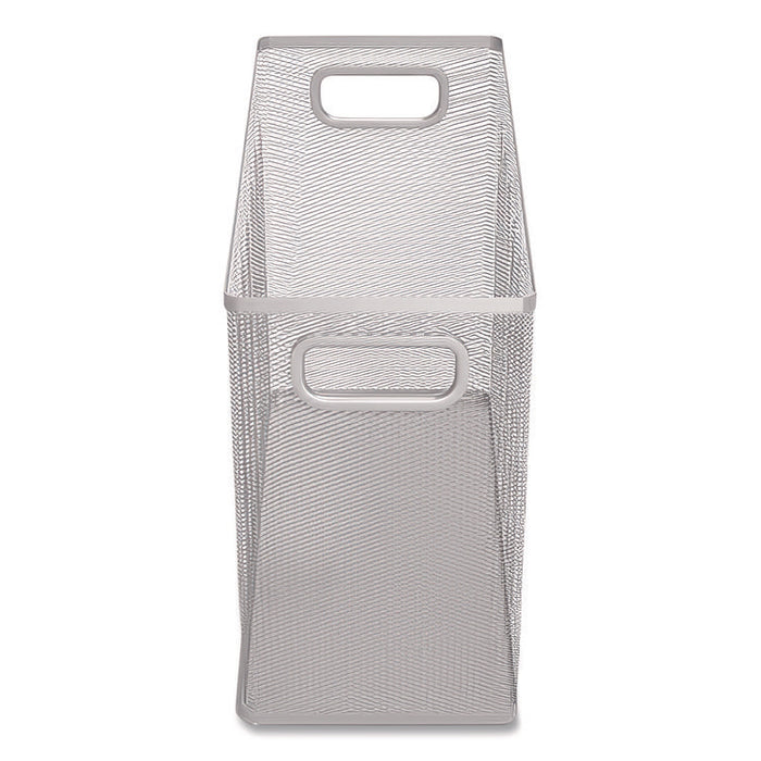 Wire Mesh Box-Style Vertical Document Organizer, 1 Section, Letter-Size, 5.79 x 12.4 x 10.16, Silver