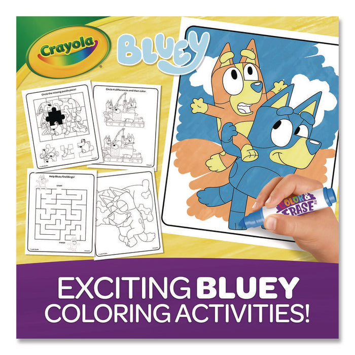 Bluey Color and Erase Reusable Activity Pad, Includes Three Markers, Ages 3 and Up, 16 Pages
