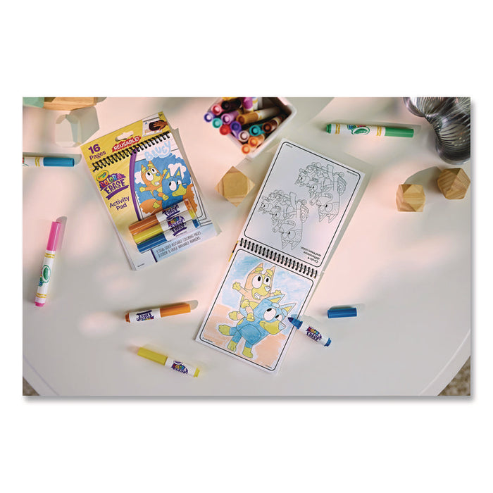 Bluey Color and Erase Reusable Activity Pad, Includes Three Markers, Ages 3 and Up, 16 Pages