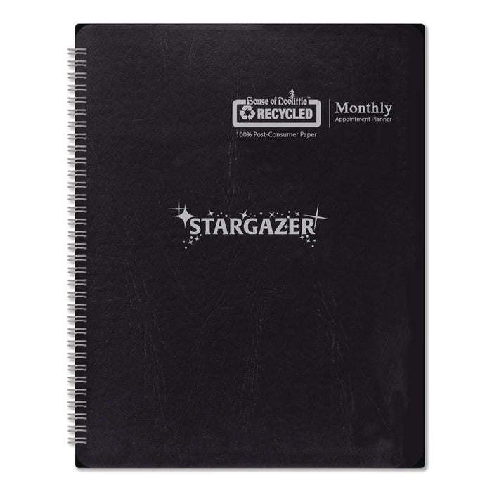 Recycled Stargazer Monthly Planner, Stargazer Artwork, 11 x 7, Black Cover, 13-Month (Dec to Dec): 2026