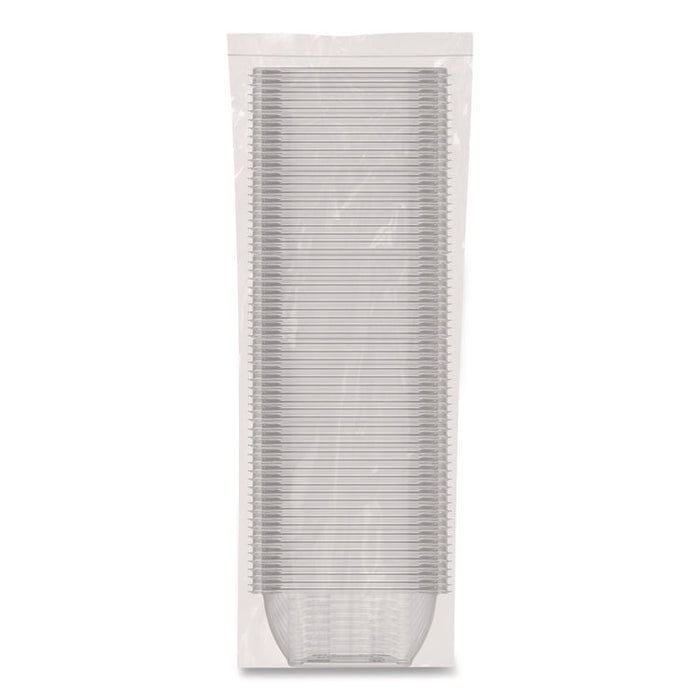 Square Plastic Bowls, 12 oz, 8.5 x 8.5 x 2.64, Clear, Plastic, 63 Bowls/Sleeve, 8 Sleeves/Carton