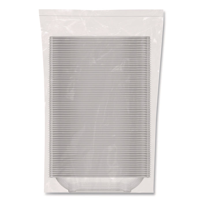 Square Plastic Bowls, 24 oz, 5 x 5 x 1.99, Clear, Plastic, 63 Bowls/Sleeve, 4 Sleeves/Carton