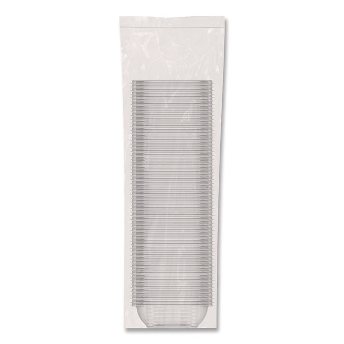 Square Plastic Bowls, 8 oz, 8.5 x 8.5 x 1.51, Clear, Plastic, 63 Bowls/Sleeve, 8 Sleeves/Carton