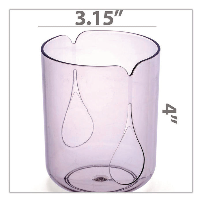 Recycled Plastic Three-Piece Desk Set: (1) Pencil Cup, (1) Stapler, (1) Tape Dispenser, (1) Roll of Tape, Translucent Ash