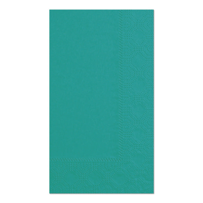 Dinner Napkins, 2-Ply, 15 x 17, Teal, 1,000/Carton