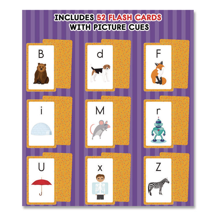 Alphabet Flash Cards, Grades Pre-K to 1, 3.25" x 5.25", Assorted Colors, 54 Cards